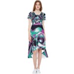 Anarchy Skull And Birds High Low Boho Dress