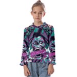 Anarchy Skull And Birds Kids  Frill Detail T-Shirt