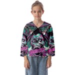 Anarchy Skull And Birds Kids  Sailor Shirt