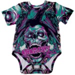 Anarchy Skull And Birds Baby Short Sleeve Bodysuit