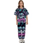 Anarchy Skull And Birds Kids  T-Shirt and Pants Sports Set