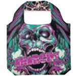 Anarchy Skull And Birds Foldable Grocery Recycle Bag