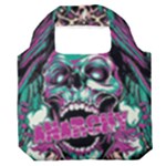 Anarchy Skull And Birds Premium Foldable Grocery Recycle Bag