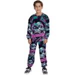 Anarchy Skull And Birds Kids  Sweatshirt set