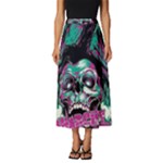 Anarchy Skull And Birds Classic Midi Chiffon Skirt