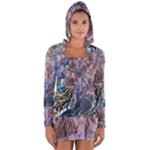 Abstract blend V Long Sleeve Hooded T-shirt