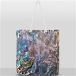 Abstract blend V Full Print Rope Handle Tote (Large)