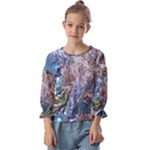 Abstract blend V Kids  Cuff Sleeve Top