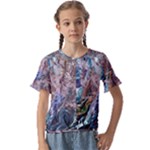 Abstract blend V Kids  Cuff Sleeve Scrunch Bottom T-Shirt
