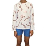 Abstract Arrow Sign Love Aesthetic Kids  Long Sleeve Swimwear