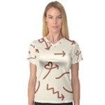 Abstract Arrow Sign Love Aesthetic V-Neck Sport Mesh T-Shirt