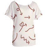 Abstract Arrow Sign Love Aesthetic Women s Oversized T-Shirt