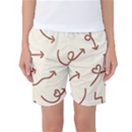 Abstract Arrow Sign Love Aesthetic Women s Basketball Shorts