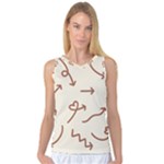 Abstract Arrow Sign Love Aesthetic Women s Basketball Tank Top