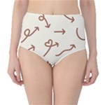 Abstract Arrow Sign Love Aesthetic Classic High-Waist Bikini Bottoms