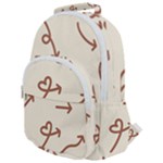 Abstract Arrow Sign Love Aesthetic Rounded Multi Pocket Backpack