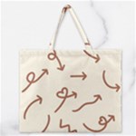 Abstract Arrow Sign Love Aesthetic Zipper Large Tote Bag