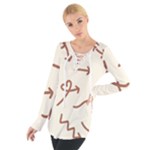 Abstract Arrow Sign Love Aesthetic Tie Up T-Shirt