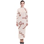 Abstract Arrow Sign Love Aesthetic Turtleneck Maxi Dress