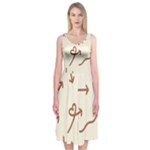 Abstract Arrow Sign Love Aesthetic Midi Sleeveless Dress