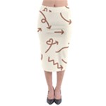 Abstract Arrow Sign Love Aesthetic Midi Pencil Skirt