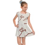 Abstract Arrow Sign Love Aesthetic Kids  Cap Sleeve Dress