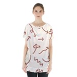 Abstract Arrow Sign Love Aesthetic Skirt Hem Sports Top