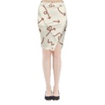 Abstract Arrow Sign Love Aesthetic Midi Wrap Pencil Skirt