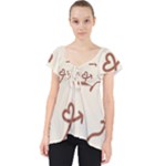 Abstract Arrow Sign Love Aesthetic Lace Front Dolly Top