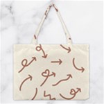 Abstract Arrow Sign Love Aesthetic Medium Tote Bag