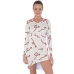 Abstract Arrow Sign Love Aesthetic Asymmetric Cut-Out Shift Dress