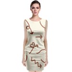 Abstract Arrow Sign Love Aesthetic Sleeveless Velvet Midi Dress