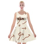 Abstract Arrow Sign Love Aesthetic Velvet Skater Dress