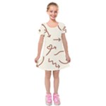 Abstract Arrow Sign Love Aesthetic Kids  Short Sleeve Velvet Dress