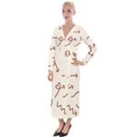 Abstract Arrow Sign Love Aesthetic Velvet Maxi Wrap Dress