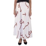 Abstract Arrow Sign Love Aesthetic Flared Maxi Skirt