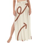 Abstract Arrow Sign Love Aesthetic Maxi Chiffon Tie-Up Sarong