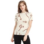 Abstract Arrow Sign Love Aesthetic Women s Short Sleeve Rash Guard
