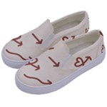 Abstract Arrow Sign Love Aesthetic Kids  Canvas Slip Ons