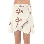 Abstract Arrow Sign Love Aesthetic Wrap Front Skirt