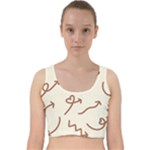 Abstract Arrow Sign Love Aesthetic Velvet Racer Back Crop Top