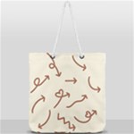 Abstract Arrow Sign Love Aesthetic Full Print Rope Handle Tote (Large)