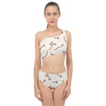 Abstract Arrow Sign Love Aesthetic Spliced Up Two Piece Swimsuit