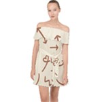 Abstract Arrow Sign Love Aesthetic Off Shoulder Chiffon Dress