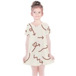 Abstract Arrow Sign Love Aesthetic Kids  Simple Cotton Dress