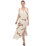 Abstract Arrow Sign Love Aesthetic Maxi Chiffon Cover Up Dress