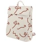 Abstract Arrow Sign Love Aesthetic Flap Top Backpack