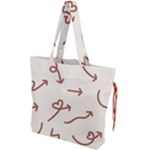 Abstract Arrow Sign Love Aesthetic Drawstring Tote Bag
