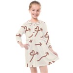 Abstract Arrow Sign Love Aesthetic Kids  Quarter Sleeve Shirt Dress