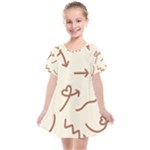 Abstract Arrow Sign Love Aesthetic Kids  Smock Dress